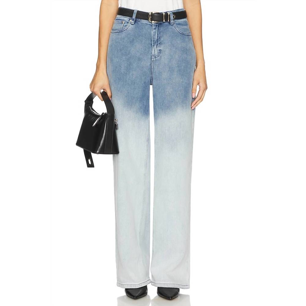 NEW GESTUZ bebbie wide leg jeans in faded blue